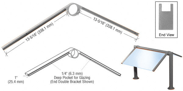 CRL 2" Double Faced Sneeze Guard Bracket