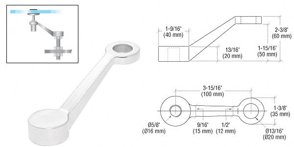 CRL Regular Duty Single Arm Spider Fitting Column Mount