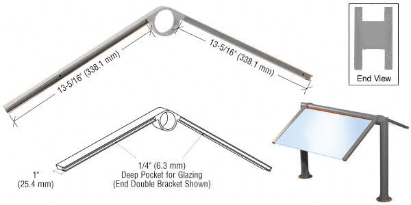 CRL 2" Double Faced Sneeze Guard Bracket