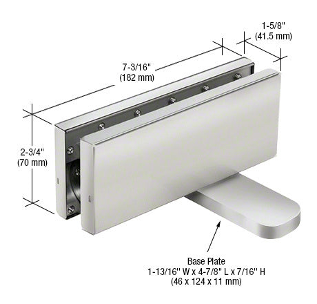 CRL Hydraulic Patch Fitting with 2-9/16" Setback - 90º Hold Open Model