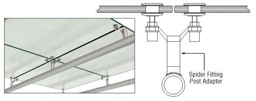 CRL 2" x 2-1/8" Spider Fitting Post Adaptor