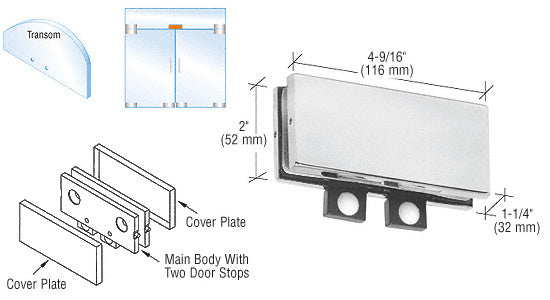 CRL Transom Mounted Connector With Two Reversible Door Stops