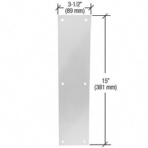 CRL Push Plate 3-1/2" x 15"