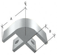 CRL 2-Way 90 Degree Standard Connector for 3/8" Glass