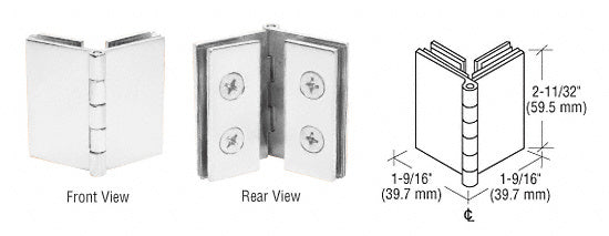 CRL Double Glass-to-Glass 90 Degree Return Hinge