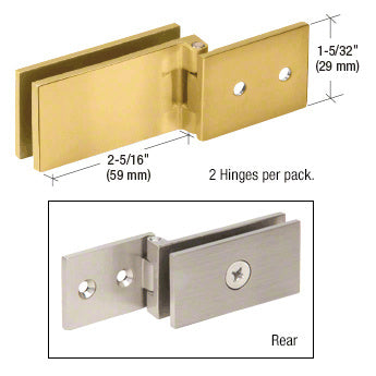 CRL Light Duty Frameless Cabinet Door Hinge - Square Corner Style