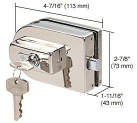 CRL PTH Series Glass Mounted Patch Lock