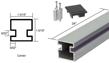 CRL 24" Center Aluminum Counter Post
