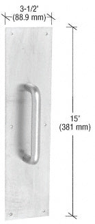 CRL 15" Plate with 6" Round Solid Handle Pull