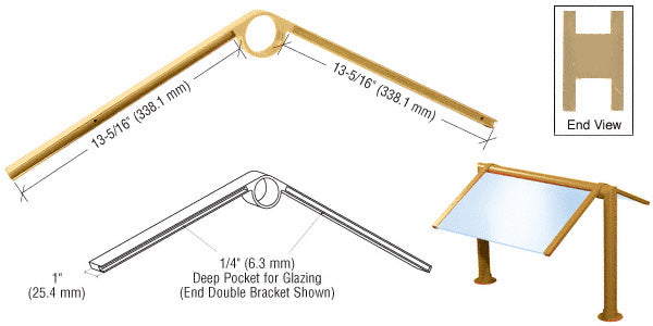 CRL 2" Double Faced Sneeze Guard Bracket