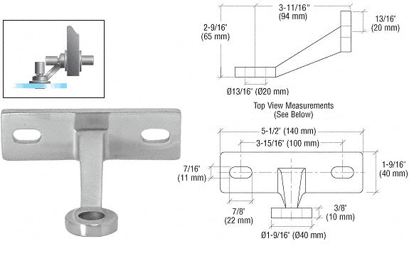 CRL Heavy-Duty Spider Fitting Single Arm Wall Mount Frame