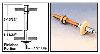 CRL Plated Ceiling Mount Fitting for Cable Display System