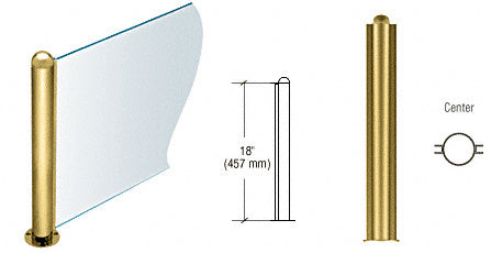 CRL 18" Round PP09 Elegant Series Counter/Partition Center Post