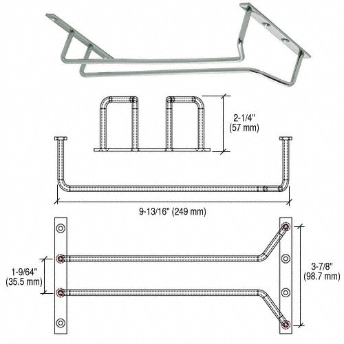 CRL Chrome Finish Glass Stemware Rack