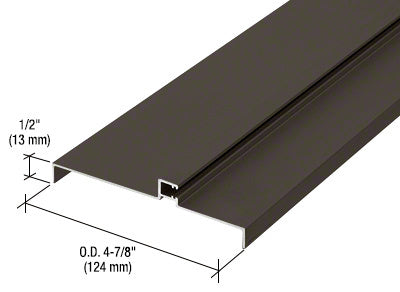 CRL 487 Office Front™ Transom Frame Head Insert for 1-1/2" Face Trim - 24'2"