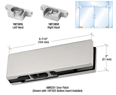 CRL RH European Bottom Door Patch Fitting
