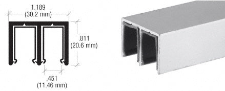 CRL Plastic Lined Aluminum Upper Channel