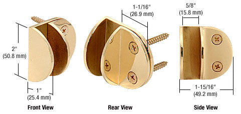 CRL Wall Mount Round Mall Front Clamp