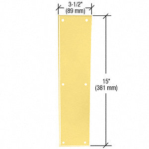 CRL Push Plate 3-1/2" x 15"
