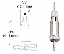 CRL Plated Long Round Floor Base Fitting for Cable Display System