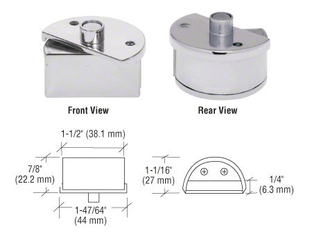 CRL Showcase Pivot Hinges for 3/16" Glass