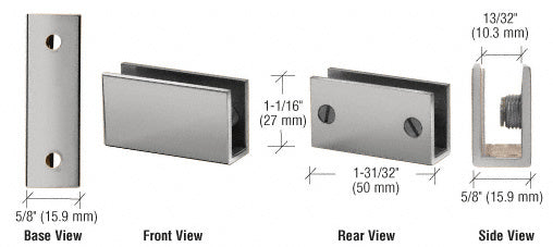 CRL Long Set Screw Clamp for 1/4" to 5/16" Glass