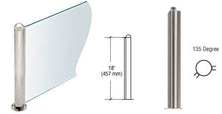 CRL 18" Round PP09 Elegant Series Counter/Partition 135 Degree Post