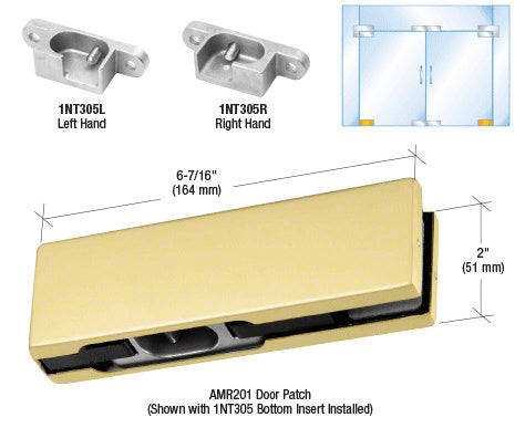 CRL RH European Bottom Door Patch Fitting