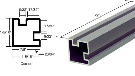 CRL 72" Corner Post Extrusion