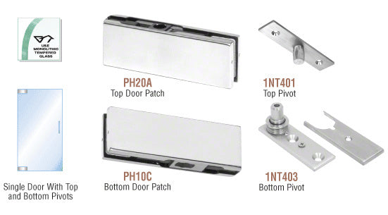 CRL North American Patch Door Kit - Without Lock