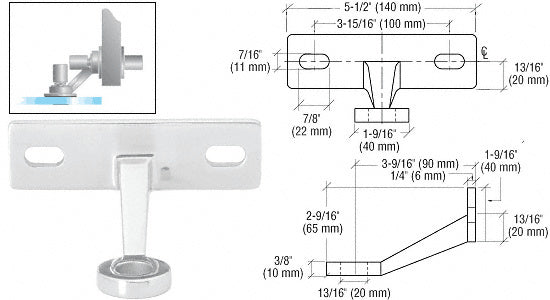 CRL Regular Duty Spider Fitting Single Arm Fin Mount Frame