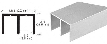 CRL Extra Depth Aluminum Upper Channel