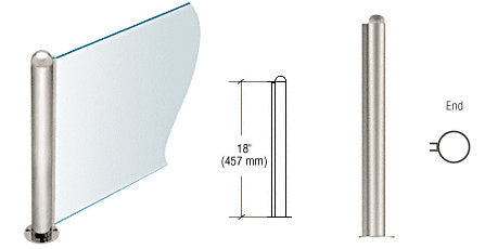 CRL 18" Round PP09 Elegant Series Counter/Partition End Post