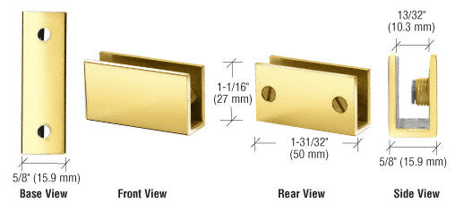 CRL Long Set Screw Clamp for 1/4" to 5/16" Glass