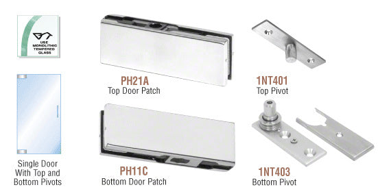 CRL European Patch Door Kit - Without Lock