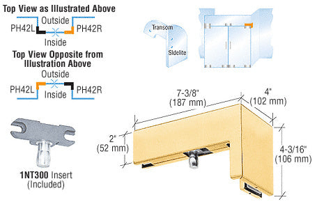 CRL 90 Degree Right Hand Sidelite Patch with 1NT300 Insert