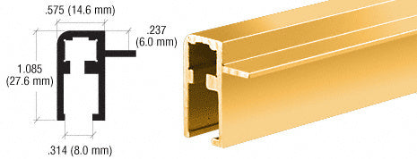 CRL Aluminum Side Top Rail Extrusion