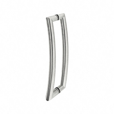CRL Glass Mounted Curved Tubular Back-to-Back Pull Handle