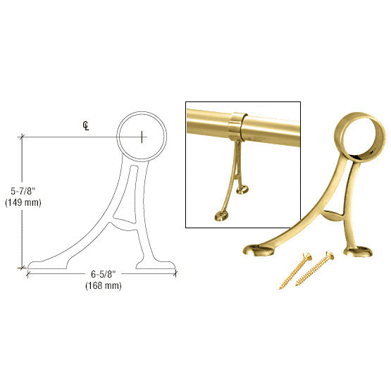 CRL Floor Mount Foot Railing Bracket for 2" Tubing