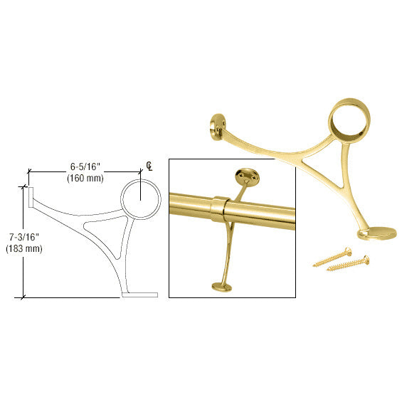 CRL Combination Foot Railing Bracket for 2" Tubing