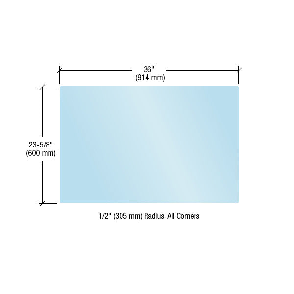 CRL Acrylic Protective Barrier Panel 36" x 23-5/8"