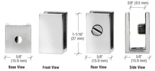 CRL Set Screw Clamp for 1/4" to 5/16" Glass