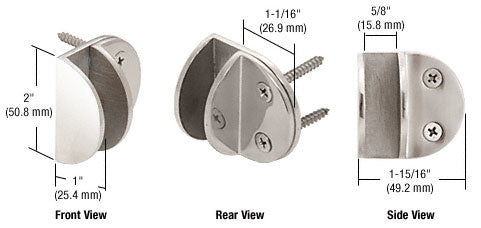 CRL Wall Mount Round Mall Front Clamp