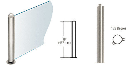 CRL 18" Round PP09 Elegant Series Counter/Partition 135 Degree Post