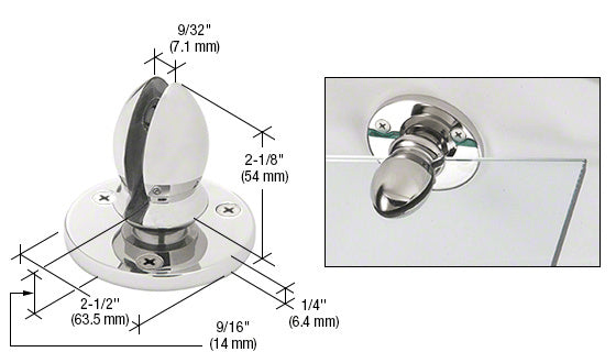 CRL 316 1/4" Vertical Panel Clamp