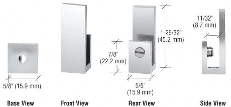 CRL Set Screw Clamp for 1/4" to 5/16" Glass