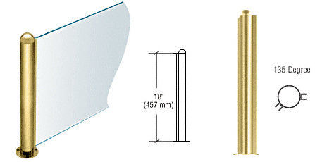 CRL 18" Round PP09 Elegant Series Counter/Partition 135 Degree Post