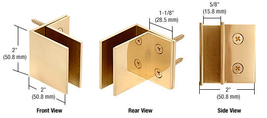 CRL Wall Mount Square Mall Front Clamp