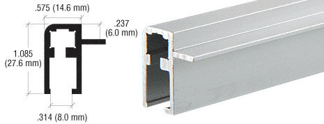 CRL Aluminum Side Top Rail Extrusion
