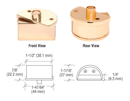 CRL Showcase Pivot Hinges for 3/16" Glass